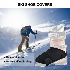 Winter Outdoor Snow Skiing Boot Covers Foot Warmth Ski Boot Snow Shoes Gloves Sports Keep Warm Wind-proof Adjustable Shoe ​