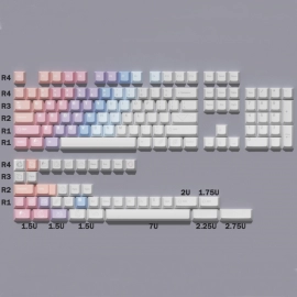 144 Keys Dreams Gradient Cherry Profile Keycaps PBT Dye Sublimation Mechanical Keyboard Keycap For MX Switch CMMK GK61 NT75