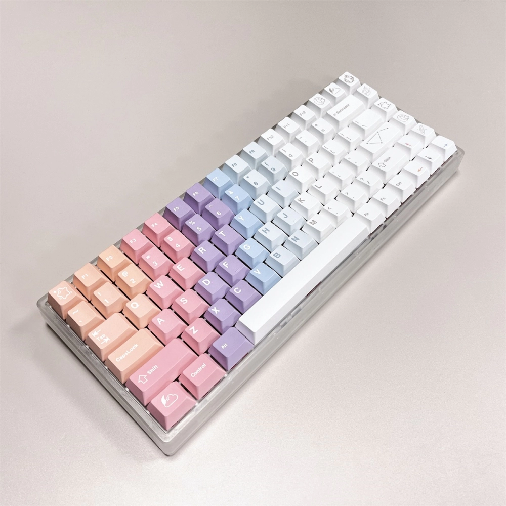 144 Keys Dreams Gradient Cherry Profile Keycaps PBT Dye Sublimation Mechanical Keyboard Keycap For MX Switch CMMK GK61 NT75